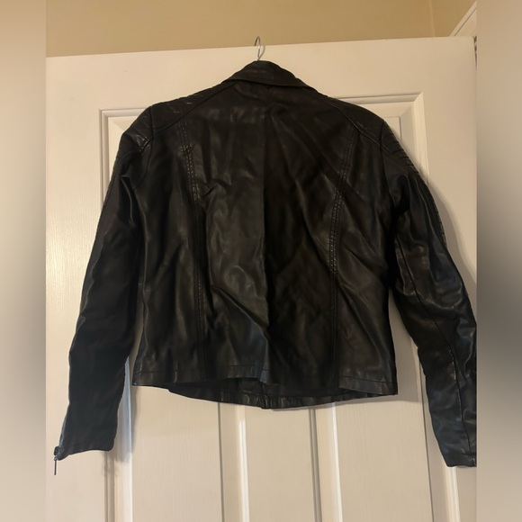 Billabong Motorcycle Black Leather Jacket size Large - Picture 3 of 10